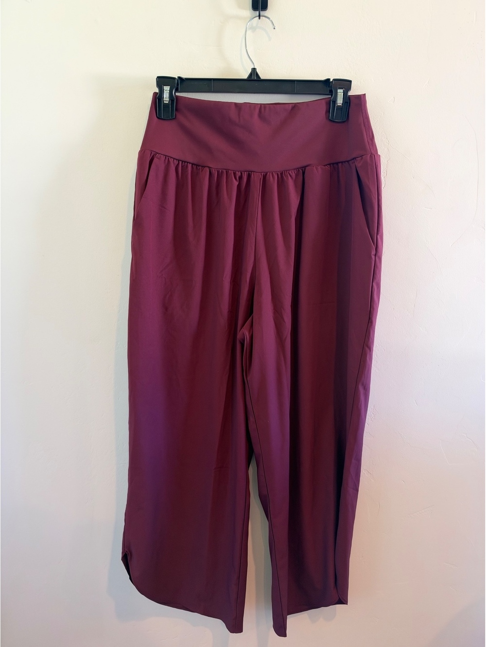 Halara Burgundy High Waist Wide Leg Pants Size Medium